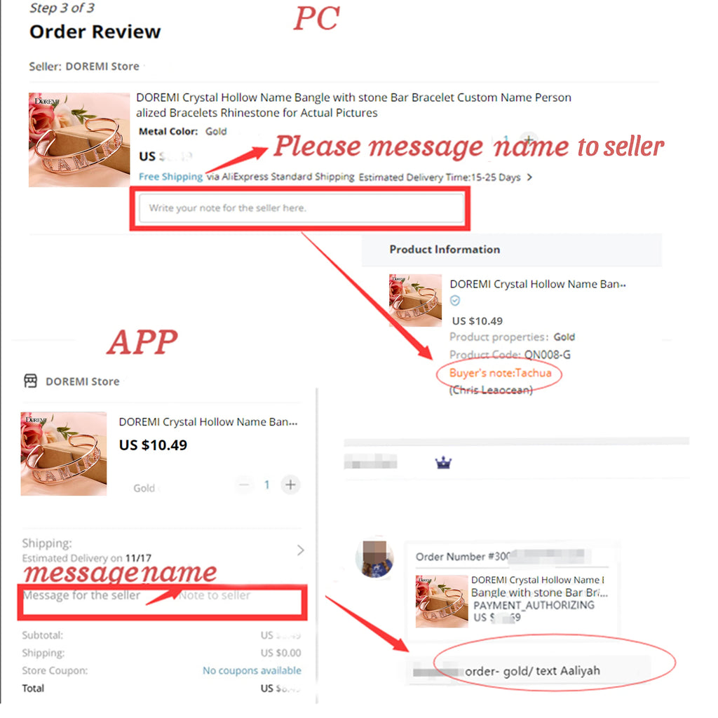 DOREMI Custom Necklaces Personalized Name Necklaces