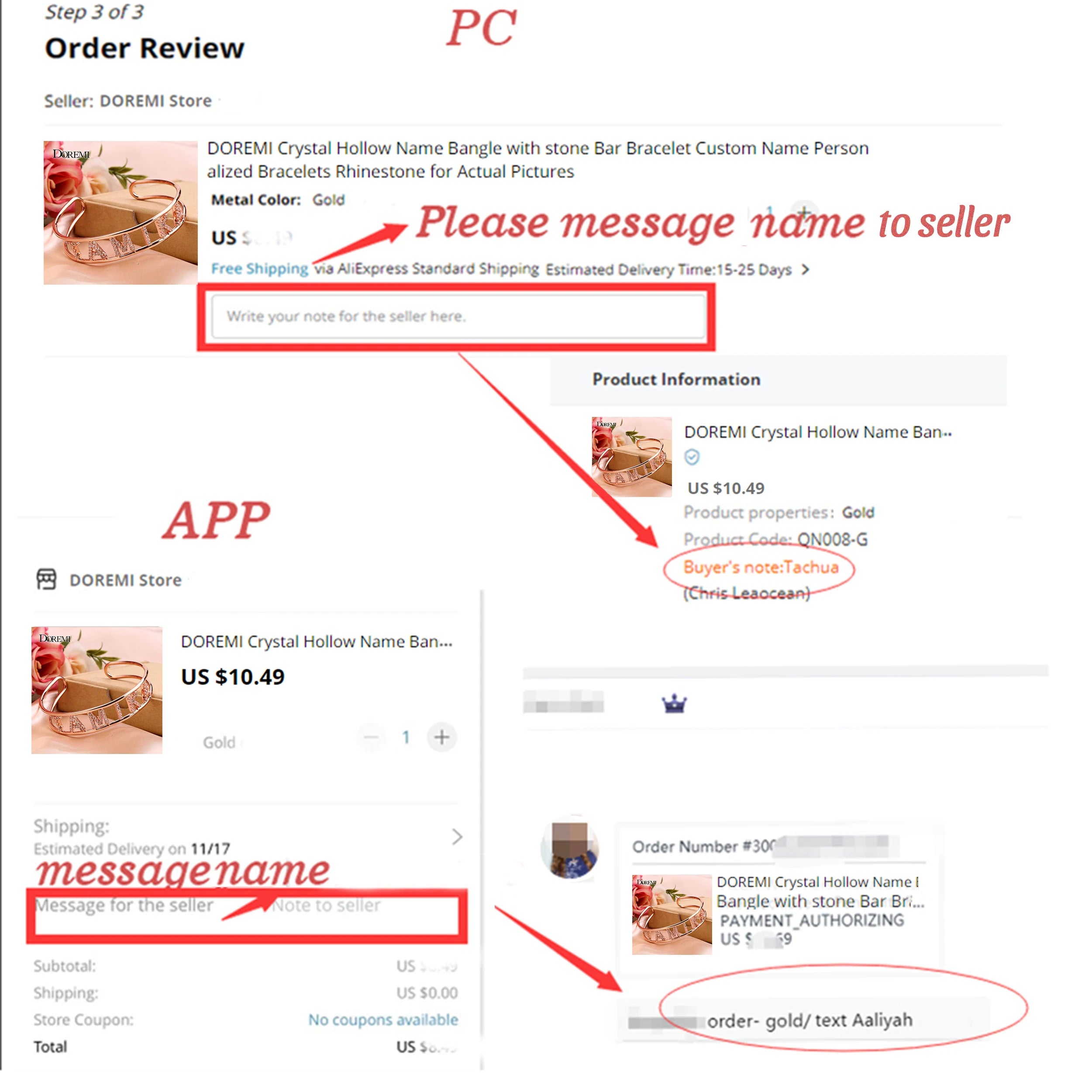 DOREMI Custom Necklaces Personalized Name Necklaces