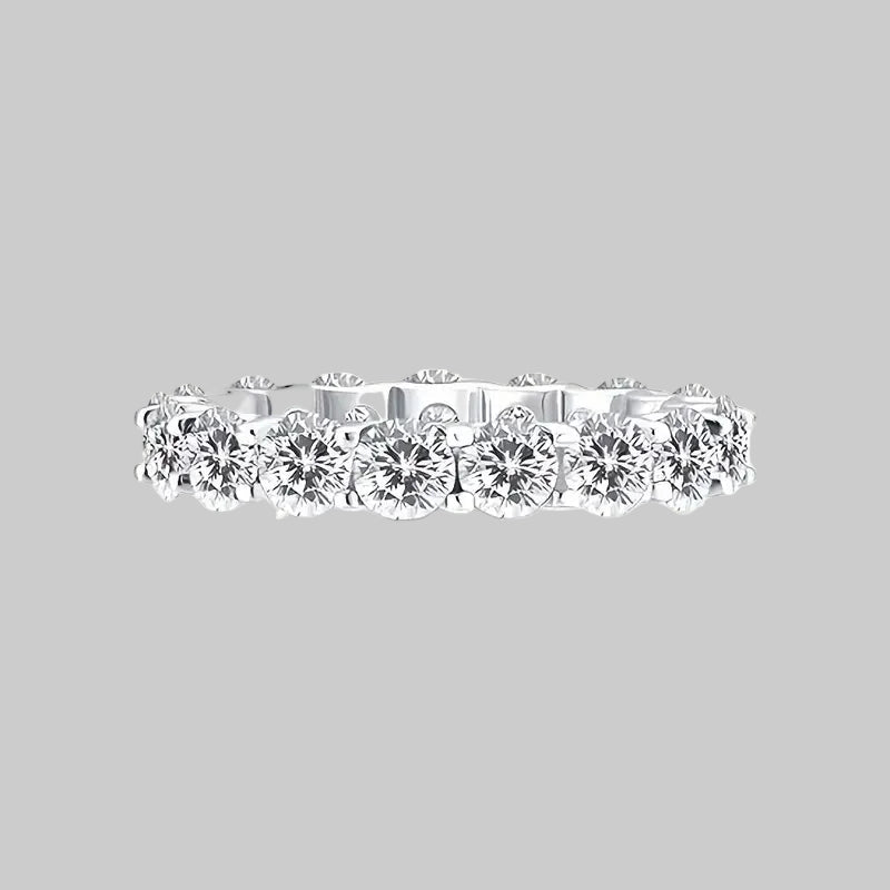 1pc S925 Silver with 4.2CT Moissanite Co-ed Eternity Ring