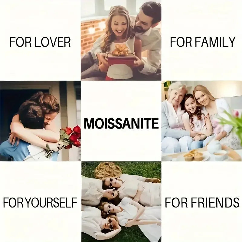 1pc S925 Silver with 4.2CT Moissanite Co-ed Eternity Ring