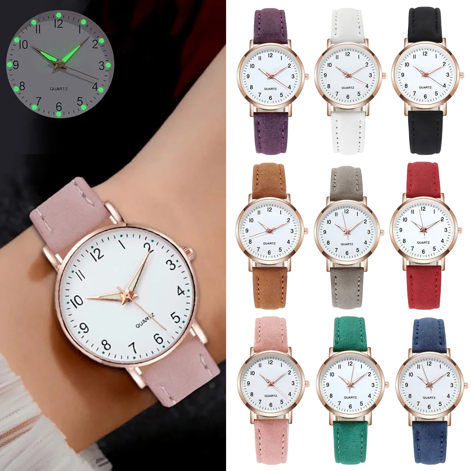 Reloj Mujer Fashion Watch For Women Leather Belt Watches